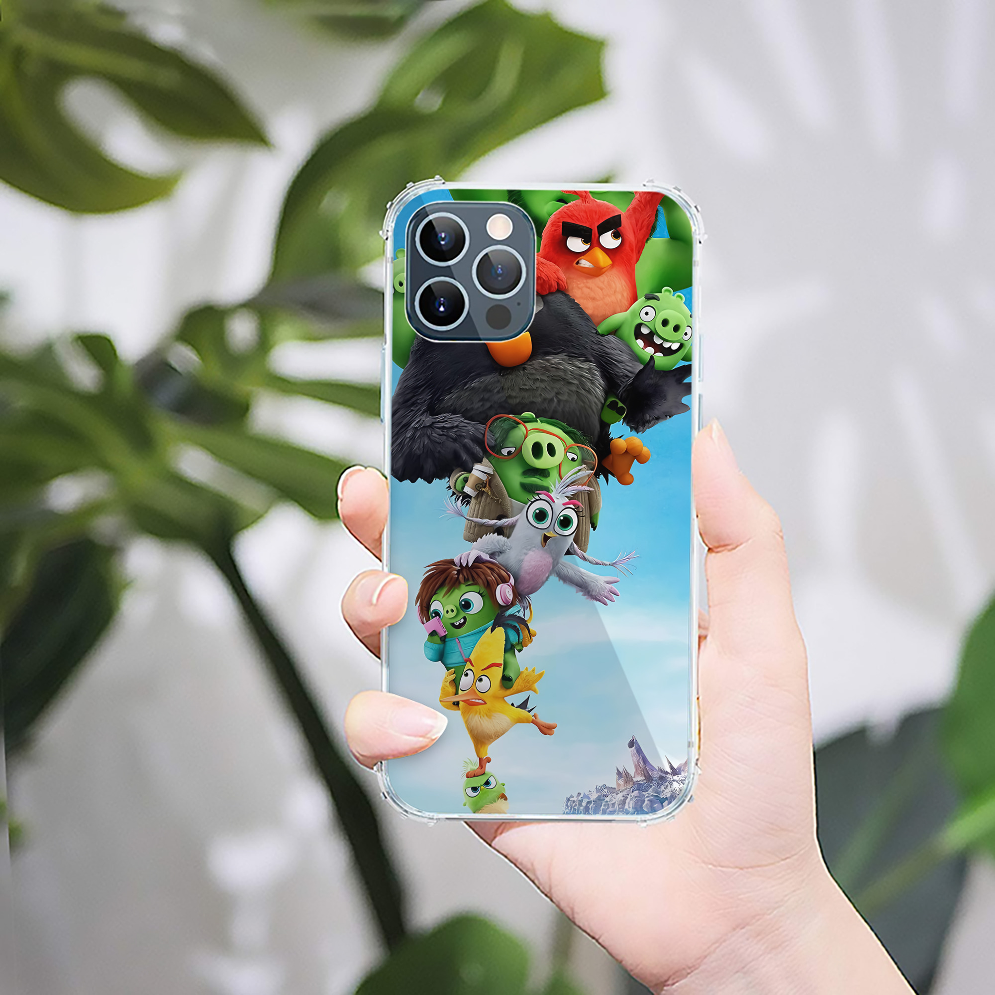 （画像用） Angry Birds アングリーバード 【iPhone 12シリーズ対応】透明スマホケース（クリアソフトケース）